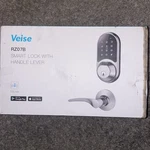 Veise Smart Lock For Front Door, 2 Lever Handles, Fingerprint Entry - RZ07B New. Price: $49.99.