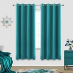Koufall 63 Length Teal Blackout Curtains For Bedroom 2 Panels Set Grommet Top... New. Price: $39.69.