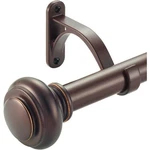 Vimayta Adjustable Curtain Rod 36-72" Matte Brown, 1" Heavy Duty Window New. Price: $29.99.