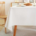 Laolitou Rectangle Linen Waterproof Textured White Tablecloth, Wa... New. Price: $32.66.