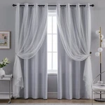 Exclusive Home Catarina Layered Solid Room Darkening Blackout And Sheer Grommet New. Price: $57.99.