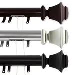 30 In. - 48 Bach Decorative Traverse Rod With Sliders Satin Nickel New. Price: $223.99.