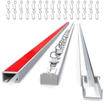 Customizable 16.4FT Adhesive Ceiling Curtain Track - Seamless & Elegant Design New. Price: $82.99.