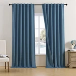Extra Long 132 Inch Linen Blackout Curtains Panels,floor To Ceiling Pleated... Open. Price: $114.39.