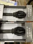 2X Kenney Fast Fit Lilly Cage 36"-66" Adjustable 5/8" Single Curtain Rod Black Open. Price: $39.99.