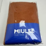 Miulee Rust Linen Texture Curtains 40X90 Set Of 2 Panels Burnt Orange Drapes Open. Price: $39.99.