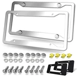 Bggtmo Stainless License Plate Frames- 2 Pack STEEL-4 Hole New. Price: $31.70.