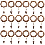 Mars Exports 50 Pieces Natural Rosewood Wooden Curtain Rod Rings Clips 2 Inch New. Price: $65.80.