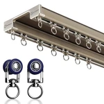 Double Row Ceiling Mounted Tracks - Rails For Curtains, Drapes... New. Price: $249.74.