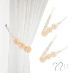 Suq Ome Curtain Tiebacks Set Of 2, Handmade Flower Holdbacks, Farmhous New. Price: $24.38.