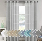 H.versailtex Natural Linen Blended Window Curtain Panels - Sheers 52X96 New. Price: $25.49.
