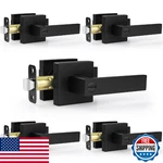Estmoon 5-PACK Matte Black Keyless Privacy Door Lever For Bed/bath, Zinc Alloy New. Price: $81.33.