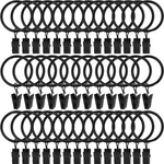Amzseven 40 Pack Metal Curtain Rings With Clips, Drapery Hooks, Decorative New. Price: $19.69.