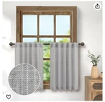 Pitalk 30X36 Curtains Back Tab Pocket Semi Translucent Linen Sheer Light Grey New. Price: $7.99.