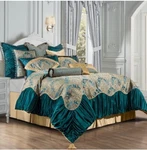 Loom And Mill 12 Piece Luxury Comforter Set, Damask Jacquard King Noble New. Price: $369.00.