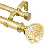 Gold Double Curtain Rod 66-120": Heavy Duty Adjustable Window Treatment New. Price: $68.30.