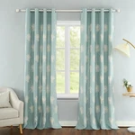VOGOL(2 Panels Floral Patten Embroidered Elegant Faux Linen Grommet Curtains/... New. Price: $110.59.