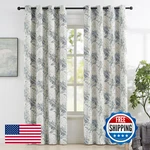 Melodieux Botanical Floral Blackout Curtains 108 Inches Long For Patio Door New. Price: $53.52.