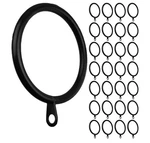 Meriville 28 Pcs 2" Black Curtain Rings With Eyelets New. Price: $18.00.