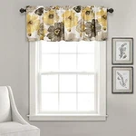 Lush Decor Floral Window Curtain Valance, 18" L, Yellow And Gray New. Price: $28.59.