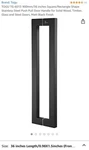 Togu TG-6013 900MM 36 Square/rectangle Shape Stainless Steel Push Pull Door Han Open. Price: $35.00.