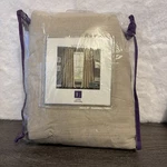 Lush Decor Tan Burlap Knotted Tab-top Window Curtain Panel Pair 45X84 Ea G1 Open. Price: $35.00.