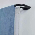 Amazon Basics Room Darkening Double Curtain Rod, 48 - 88 Inches, Black Open. Price: $35.00.