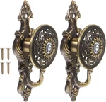 Vintage Bronze Curtain Hooks - Heavy Duty Drapery Tiebacks Wall Mounted, Deco... New. Price: $27.10.