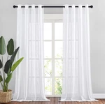 Nicetown Semi Sheer Linen Window/door Curtains Grommet Top (W52 *L95 , Panels) New. Price: $25.99.