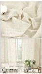 Joydeco 2 Panel Curtains 37X90 Beige Linen Look Semi Sheer Rod Pocket Open. Price: $35.00.