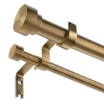 Brass Double Curtain Rod, Warm Gold Extra Long Dual Rods For Windows ... New. Price: $78.97.