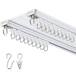 Juexica Ceiling Curtain Double Track Set 3FT-13FT/4 Meter White Curtai... New. Price: $133.16.
