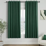 Nanspring Green Linen 100% Blackout Curtains 63 Inch Length For Bedroom Back Tab New. Price: $50.26.