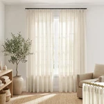 Shineland Warm Beige Linen Pinch Pleated Curtains 108 Inches Long, Light Filt... New. Price: $97.29.