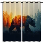 Lhroomjk Bear Blackout Curtains For Boys Girl Bedroom Decor,sunset Mist... New. Price: $107.39.