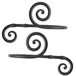 Decorative Large Curtain Holdbacks - Set Of 2 Wrought Iron Drapes New. Price: $43.43.