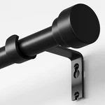 Adjustable Black Metal Curtain Rods 66-120 Inch For Home And Outdoor Use New. Price: $31.99.
