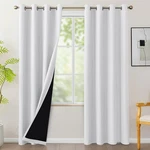 Bonzer 100% Blackout Curtains Inches Long - 54"W X 84"L (pack Of 4), White New. Price: $47.23.