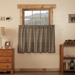 Rustic 36"X36" Tier Pair Tan Rod Pocket Wyatt Kitchen Window Curtains Vhc Brands New. Price: $35.95.