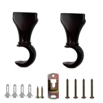 Antrader Wood Curtain Rod Brackets,dark Brown Support Bracket,window ... New. Price: $17.09.