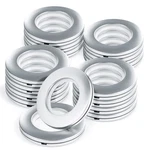 Wcic Curtain Grommets - Round Plastic Eyelet Rings, Inner 16PCS, Silver New. Price: $15.50.