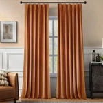 Swandream Pinch Pleated 100 Blackout Curtains For Bedroom Yellow Velvet New. Price: $107.54.