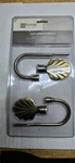 Gold Shell Scarf Holders /holdbacks Home Collection J.c. Penney New - Set Of Two. Price: $6.00.