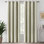 Lcoomzen Full Blackout Linen Beige Curtains 84 Inch Length 2 Panels For Bedroom, New. Price: $50.33.