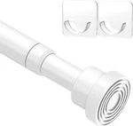 Tension Curtain Rod To Inch Adjustable White 33-58", New. Price: $14.76.