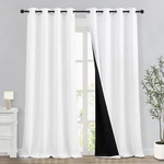 Limon Home White Blackout Curtains 90 Inches Long For Living Bedroom New. Price: $64.22.
