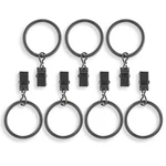 Home Decor Curtain Rods Rings Grey Set Of 7 New. Price: $20.00.