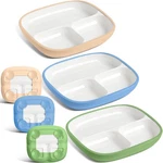 Domensi 3 Set Kids Porcelain Plates With Upgrade Anti-slip Silicone Sleeves 8... New. Price: $39.39.