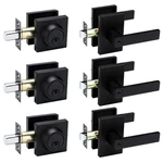 Goldenwarm Black Exterior Door Lock Set Front Deadbolt Square New. Price: $159.86.