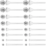Owlkormy 8 Pairs Anti Allergy Plastic Earrings For Sensitive Small, Clear New. Price: $17.95.